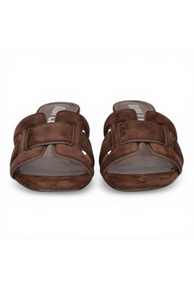 Ciabatta donna Bibi Lou in camoscio colore testa di moro. BIBI LOU- | 761Z30-MARRONE